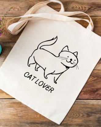 Tote bag cat lover