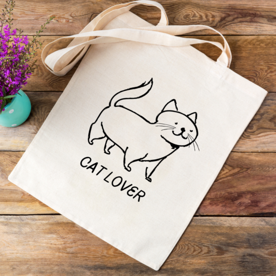 Tote bag cat lover
